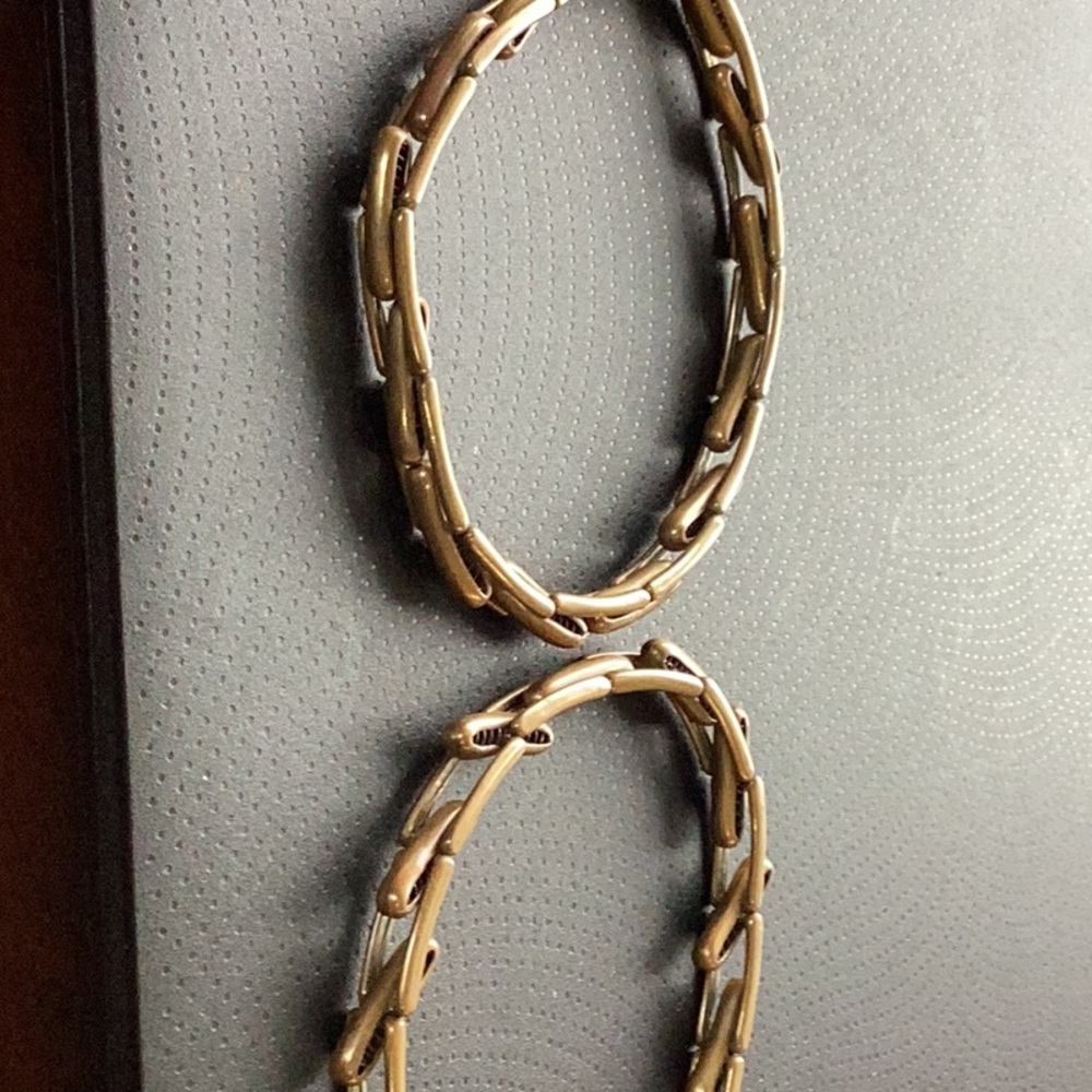 Vintage bracelet 8 inches around links together metal 2 bracelets